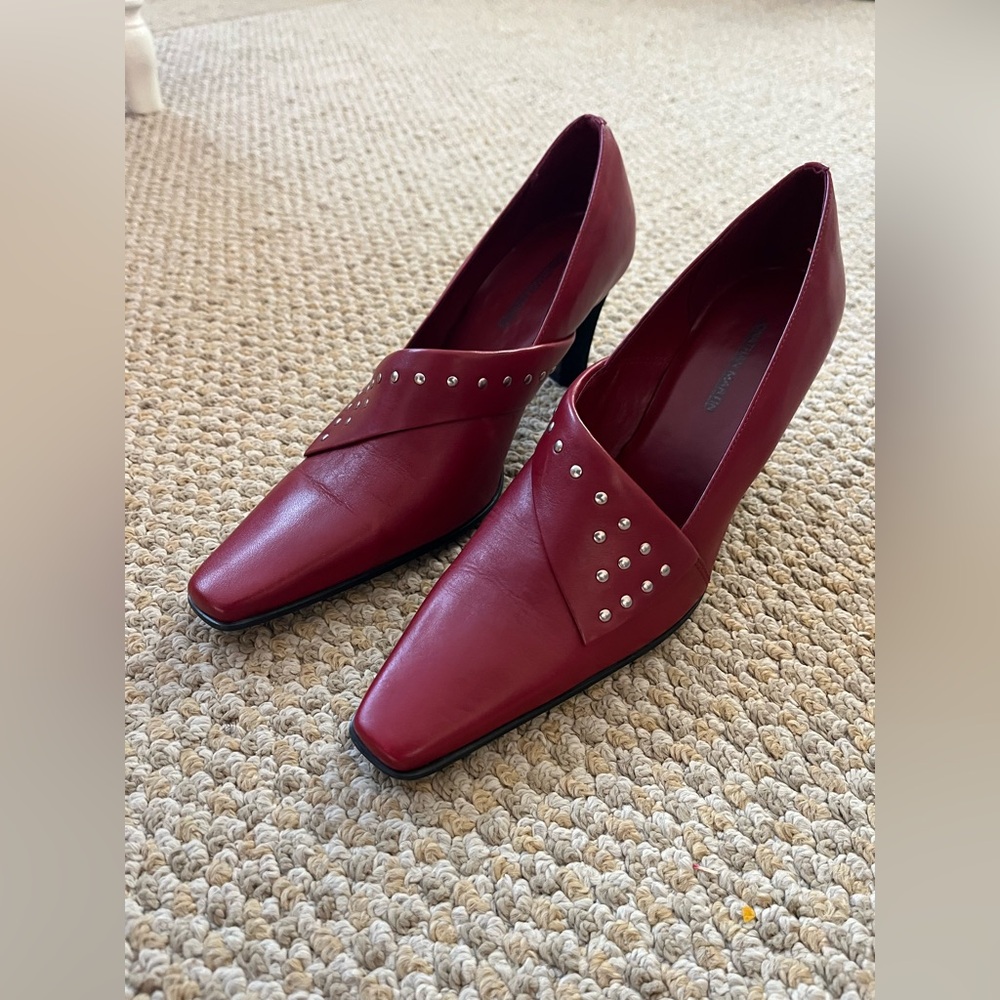 Jonathan Martin Red Leather High Heel Pumps Size 10